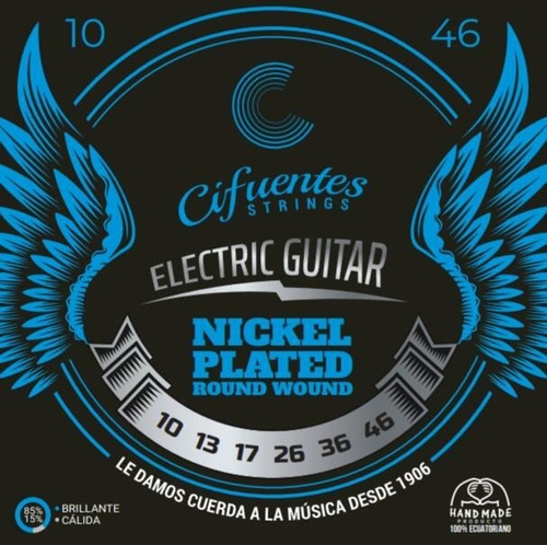 Cuerdas Guitarra Electrica 10-46 Nickel Plated Ac10 Cifuente