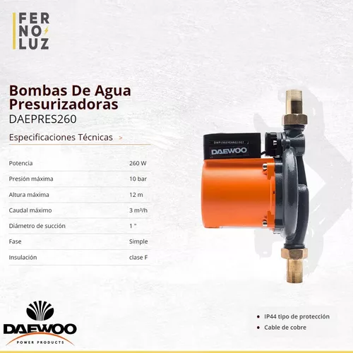 Bombas De Agua Presurizadoras - Daewoo Herramientas