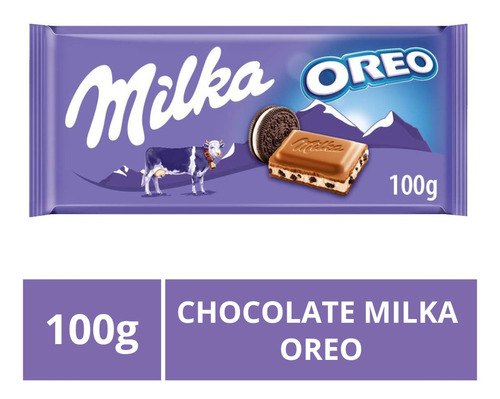 Chocolate Milka, Oreo, Barra 100g.