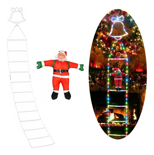 Lámpara Navideña Para Escaleras De Escalada De Papá Noel De