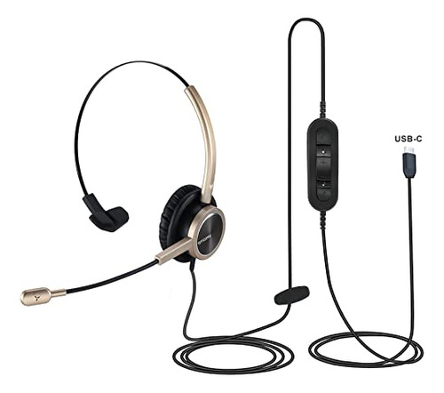 Auriculares Emaiker Usb Tipo C Con Micrófono, Usb C De Un So