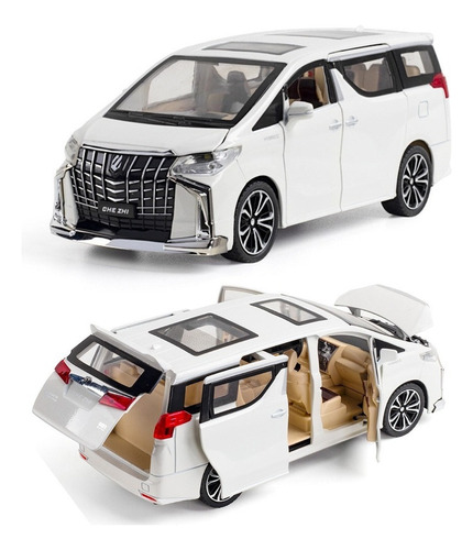 2021 Alphard Lujo Mpv Miniatura Metal Autos 1/24