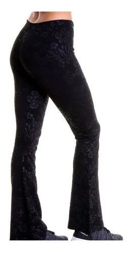 Calça sales flare jacquard