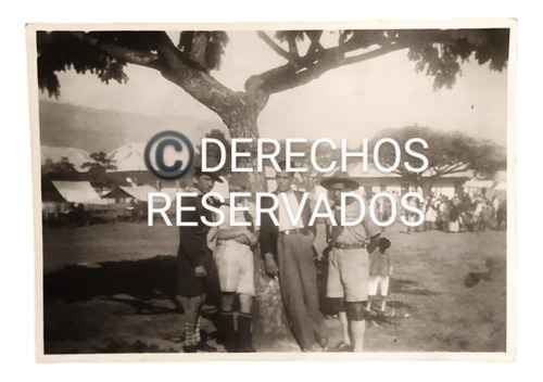 Foto Antigua Original, Boys Scouts En Plaza De Mercado