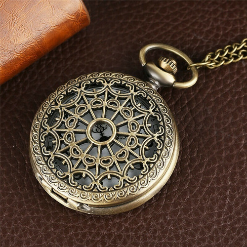 Imagen 3 de 5 de Reloj Bolsillo Dorado | Reloj Estilo Antiguo Quartz