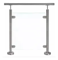 Comprar Barandal De Acero Inox 2 PLG Pasamanos Para Vidrio Templado