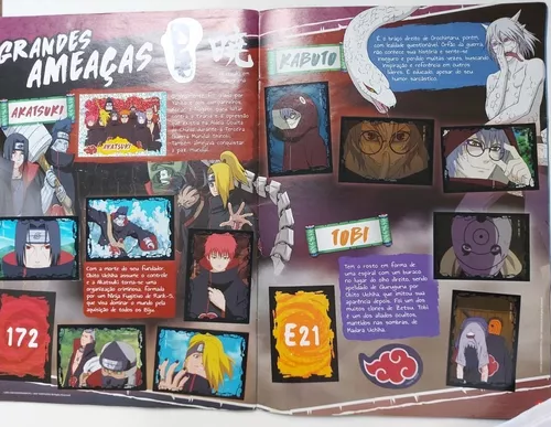 Álbum Figurinhas Naruto Shippuden Panini Completo