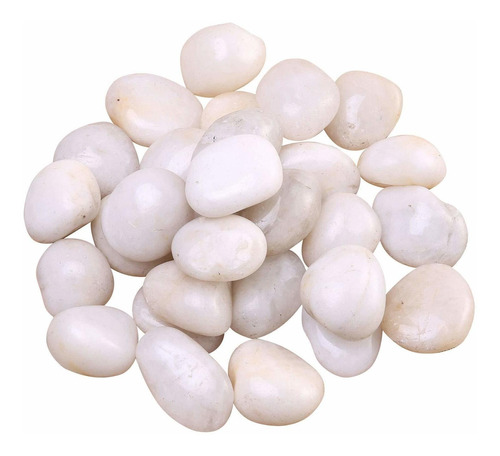 Fantian Piedras Blancas Pulidas Naturales 3.3 lbs De Río Bla