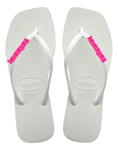 Havaianas Quadrado Branco Lancamento Com Piercing Original