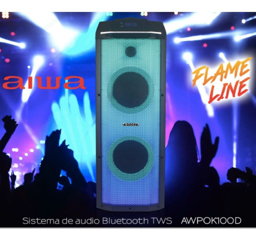 Imagen 5 de 6 de Parlante Aiwa Awpok100d 2000w Panel Completo Led Karaoke