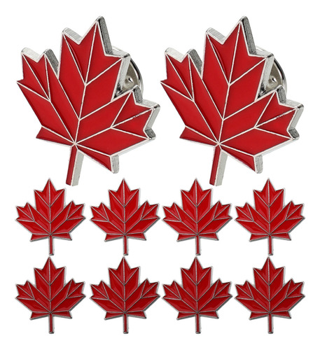 Alfiler De Solapa Canadiense, 10 Unidades: Insignia Con Form
