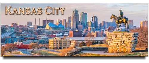 Kansas City Iman Panoramico Para Nevera Foto Missouri Recuer