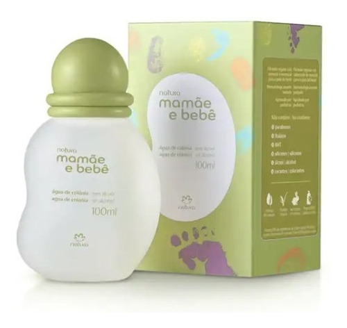 Água De Colônia Natura Mamãe E Bebê 100ml Sem Álcool