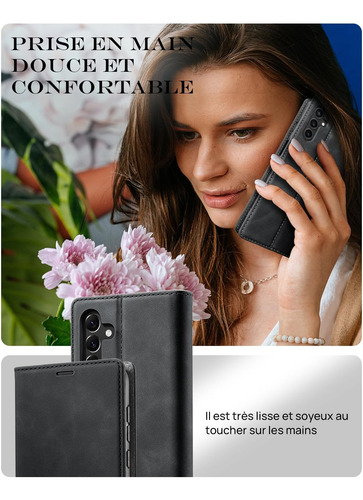 Funda Carcasa Cartera Cuerocon Para Galaxy S24 Fe+mica
