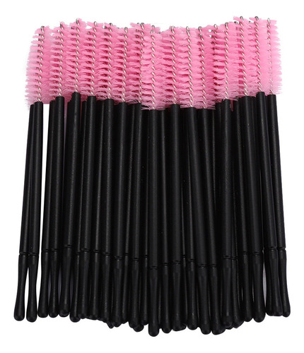 S Cepillo De Pestañas Desechable Pink Mascara Wands, 100