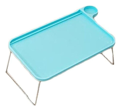 Mesa Para Notebook Portátil Com Suporte De Copo Azul