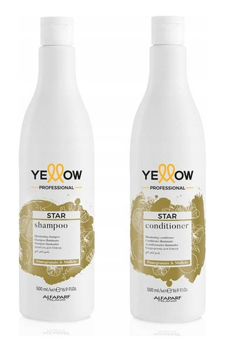 Kit Yellow Star Shampoo Y Acondicionador 500ml- Alfaparf