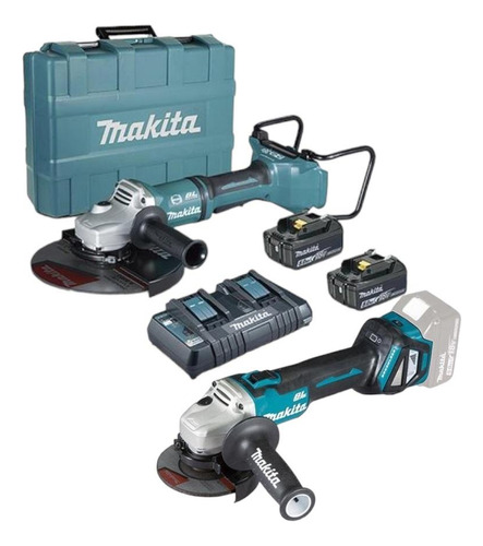 Kit Makita Esmeril Angular Dga900pt2 9  18v 2baterias 5.0ah 