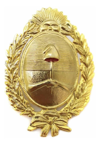 Escudo Para Gorra Policia Grande Dorado