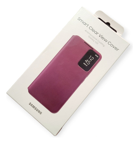 Protector Samsung Galaxy S22 Smart Clear View Cover Burgundy