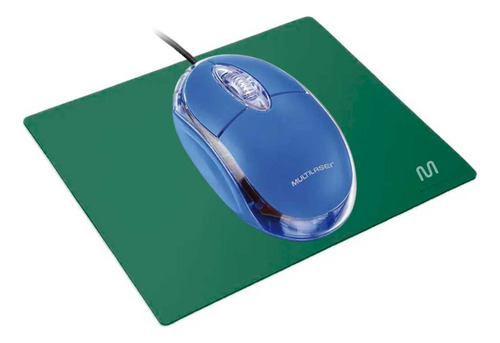 Mouse Pad Multilaser Slim Base De Borracha Ac066 Verde Desenho Impresso Lisa