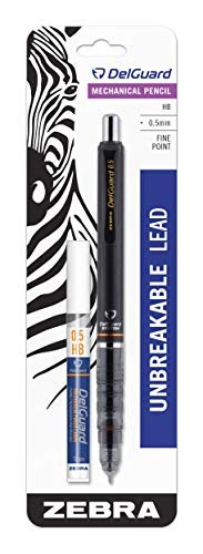 Lápiz Mecánico Zebra Pen Delguard 0.5 Mm, Negro