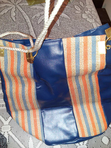 Imagen 4 de 6 de Espectacular Bolso Marinero / Playero Nuevo S/uso