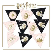 Comprar Banderines C\u002Fescudos-celestial Gold - Cotillón Harry Potter