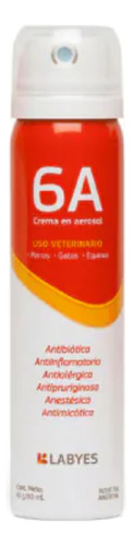 Crema 6a Aerosol Perros Y Gato Antibiotica Antialergica 80ml No Aplica
