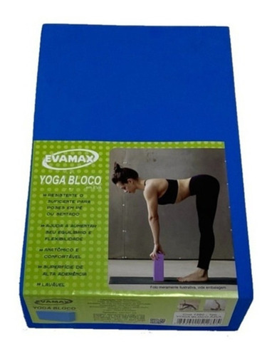 Bloco De Yoga / Pilates - Eva - 23x15x7cm Exercícios Evamax
