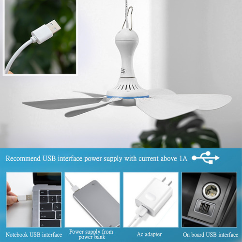 Ventilador De Techo Portátil R, Mini Ventilador Usb Para Tie