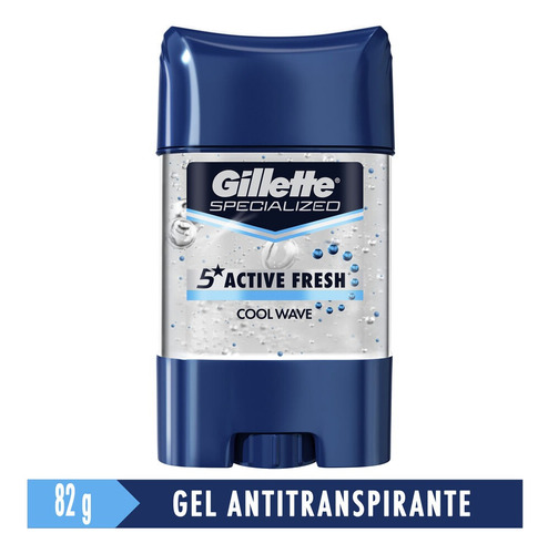 Gel Antitranspirante Gillette Antibacterial Cool Wave 82g