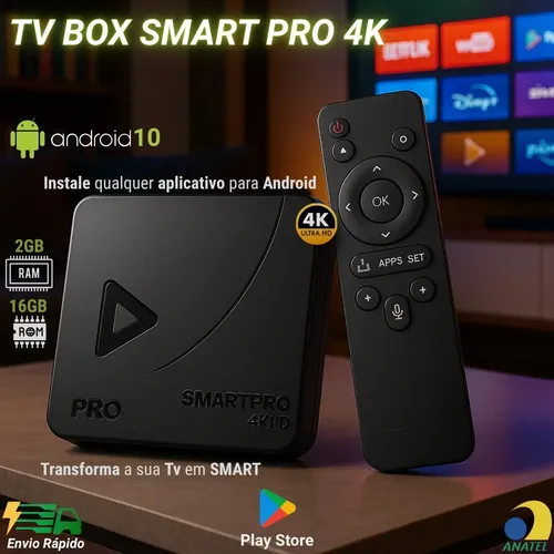 Smart Box Tv Transforme Sua Tv Em Smart 2 Gb RAM 16 GB de Armazen...