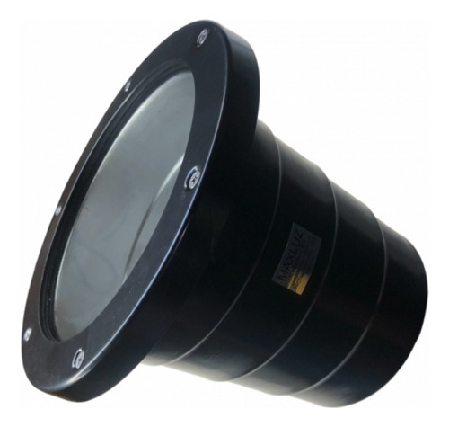 Luminária De Chão Maxluz Kit 3 Solo Plafon Par 38 Preto Sem Grade Com Cúpula Cor Preto