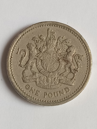 Inglaterra 1983. Moneda De 1 Libra. Reina Elizabeth. Mira!!! (Usado)