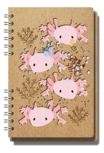 Libreta Personalizada Ajolotes Axolotl