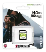 Comprar Cartão De Memória 64gb Sdhcu002Fxc Canvas Select 100mbs Kingston