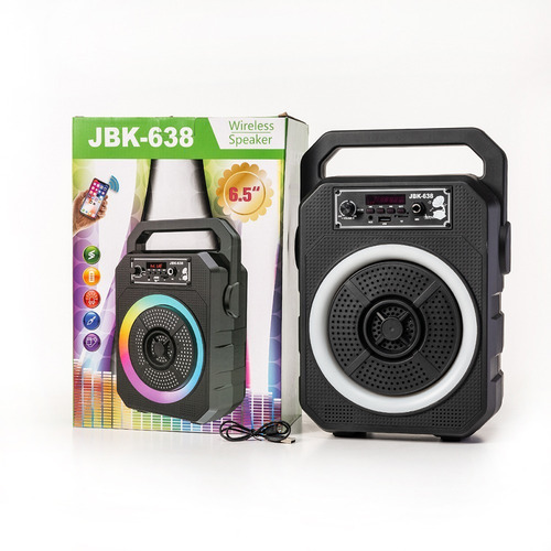 Imagen 5 de 10 de Parlante Bluetooth Inalambrico Rgb Radio Karaoke Portatil