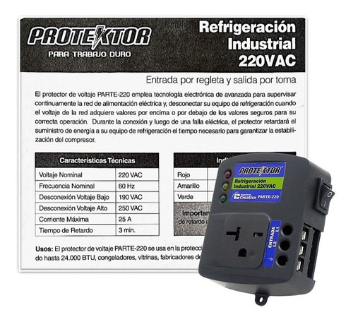 Protector De Voltaje Enchufe Cable 220v