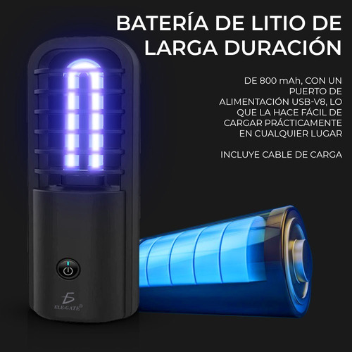 Lampara Esterilizadora Luz Uv Recargable Para Limpieza