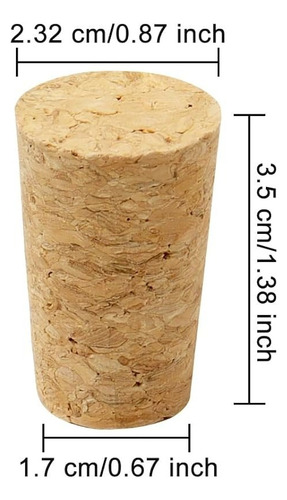 Tapones Corcho Cónico Corchos Natural Botellas Escuela #9 Botellas De Vino Decoración Manualidades