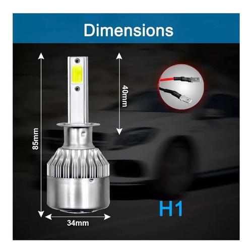 Ampolleta Led Headlight H1 H3 H4 H7 H11 H13 9005 9006 C6/360