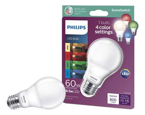 Lampara Led Philips Sceneswitch 3 Intensidad 9w Calida Fria