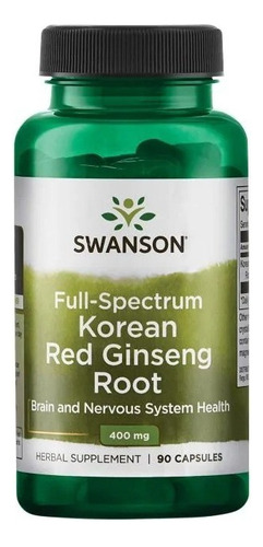 Raíz De Ginseng Rojo Coreano De Espectro Completo 400mg 90 