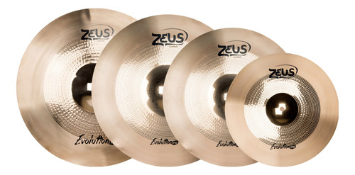 Pratos Bateria Zeus Evolution Pro Set D Hi-hat Crash Ride