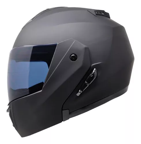 Casco de Moto Abatible Con Lente Interno Negro Mate DOT - Tienda