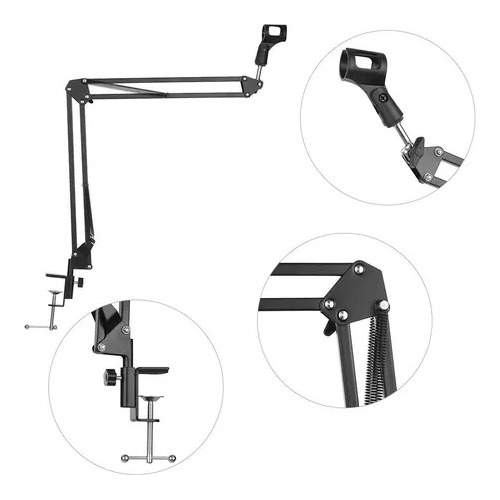 Soporte De Brazo De Micrófono Plegable Estable Resistente