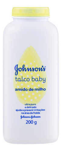 Talco Johnson's Baby Amido de Milho em frasco 200 g
