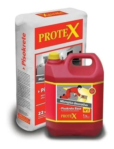 Microcemento Micropiso 15m2 Pisokrete Protex 30kg Gris Medio