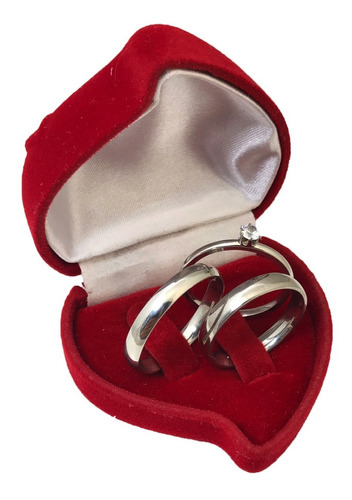 Par Alianças Namoro Aço Prata Simples Delicada Redonda+anel
